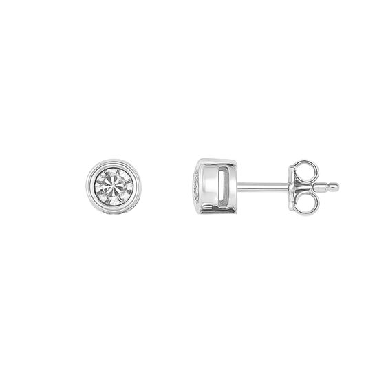 Pendientes Idee Preziose dal 1987 Mujer in Oro blanco Diamante 0.08 Ct IP.OK18B/2D - IP.OK18B/2D